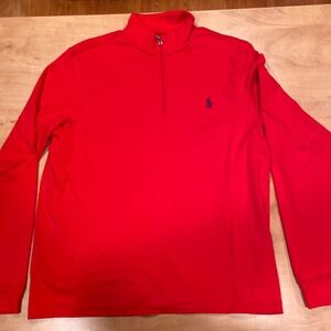 Red Polo quarter zip. Barely worn